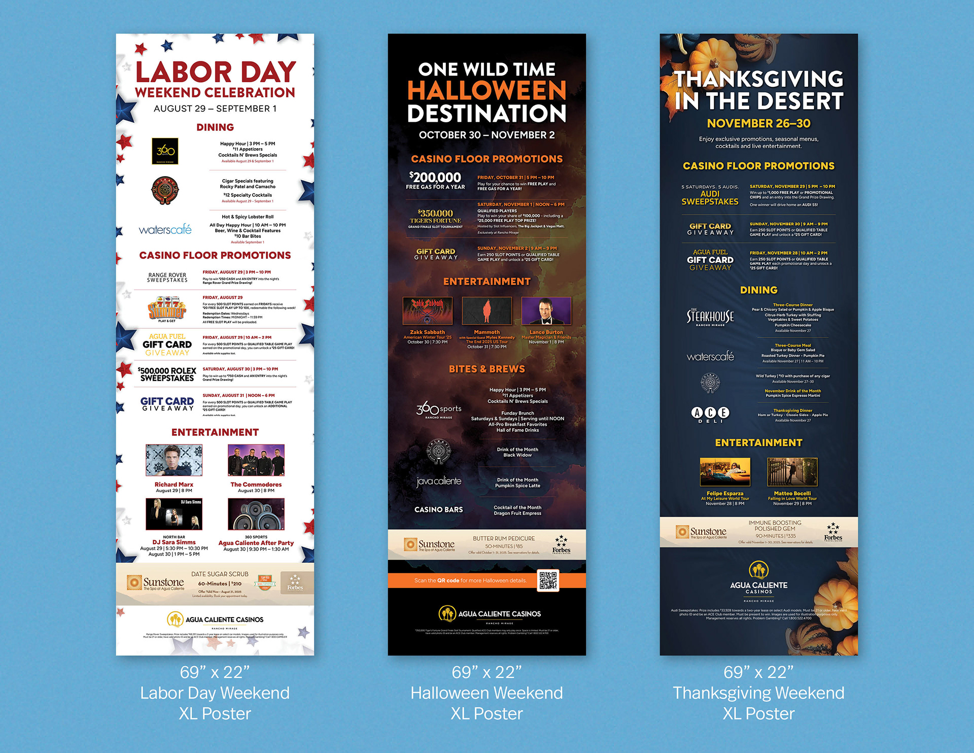 Seasonal Holiday XL Posters for Casino Floors