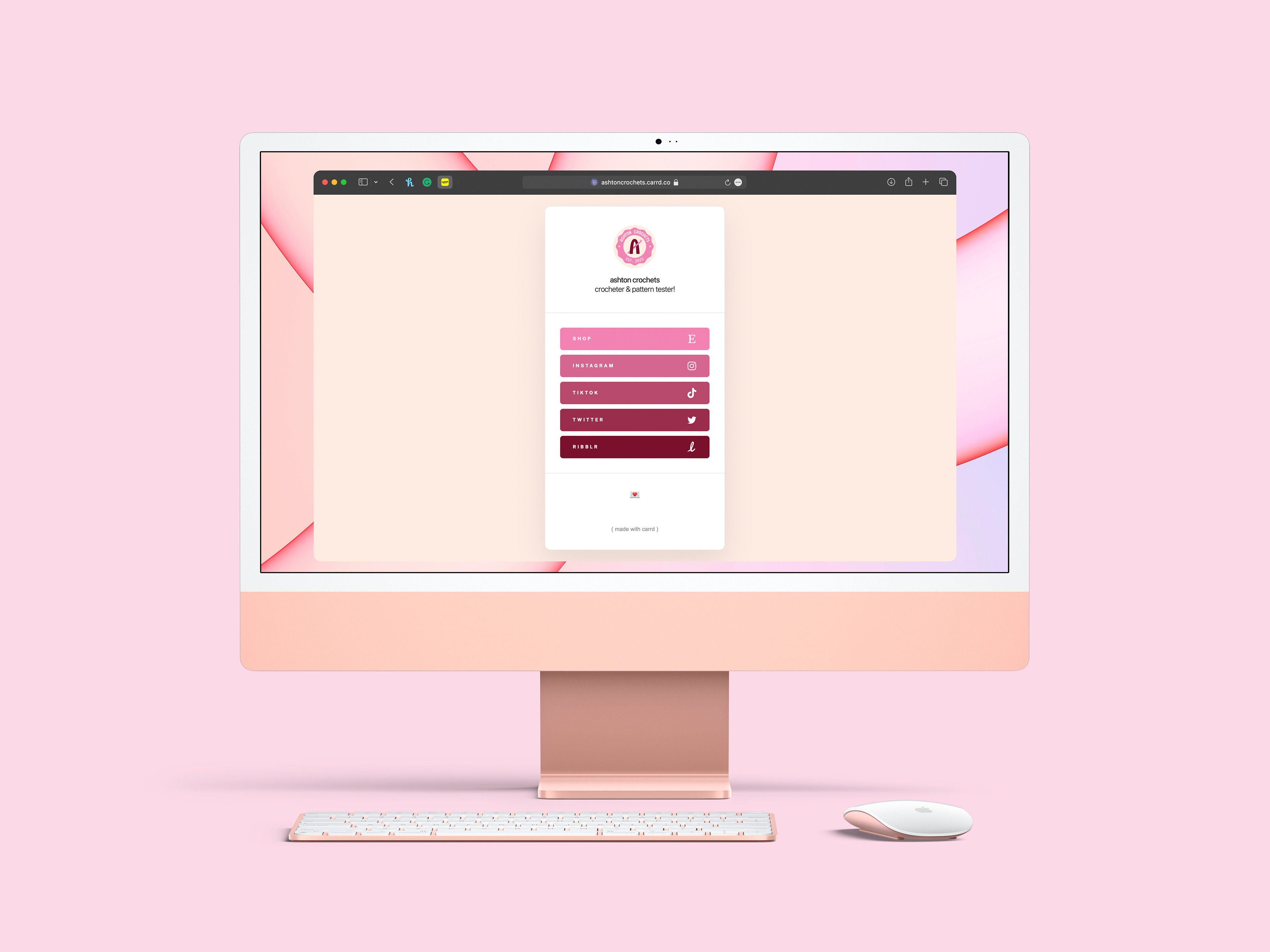Carrd - A Social Media Reference Landing Page