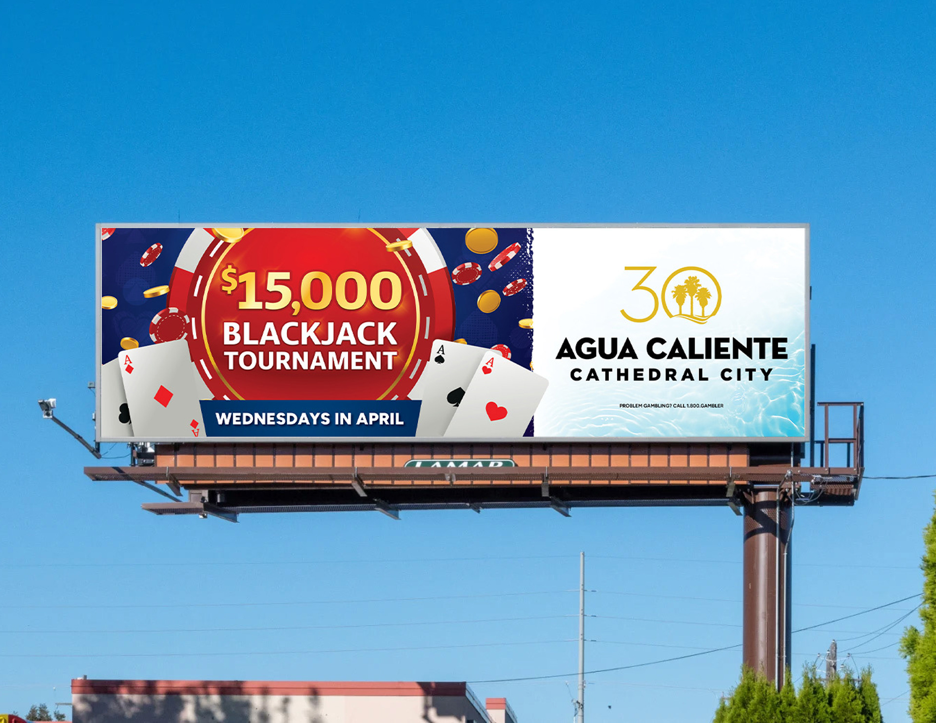 Outdoor Billboard for Blackjack Tournament