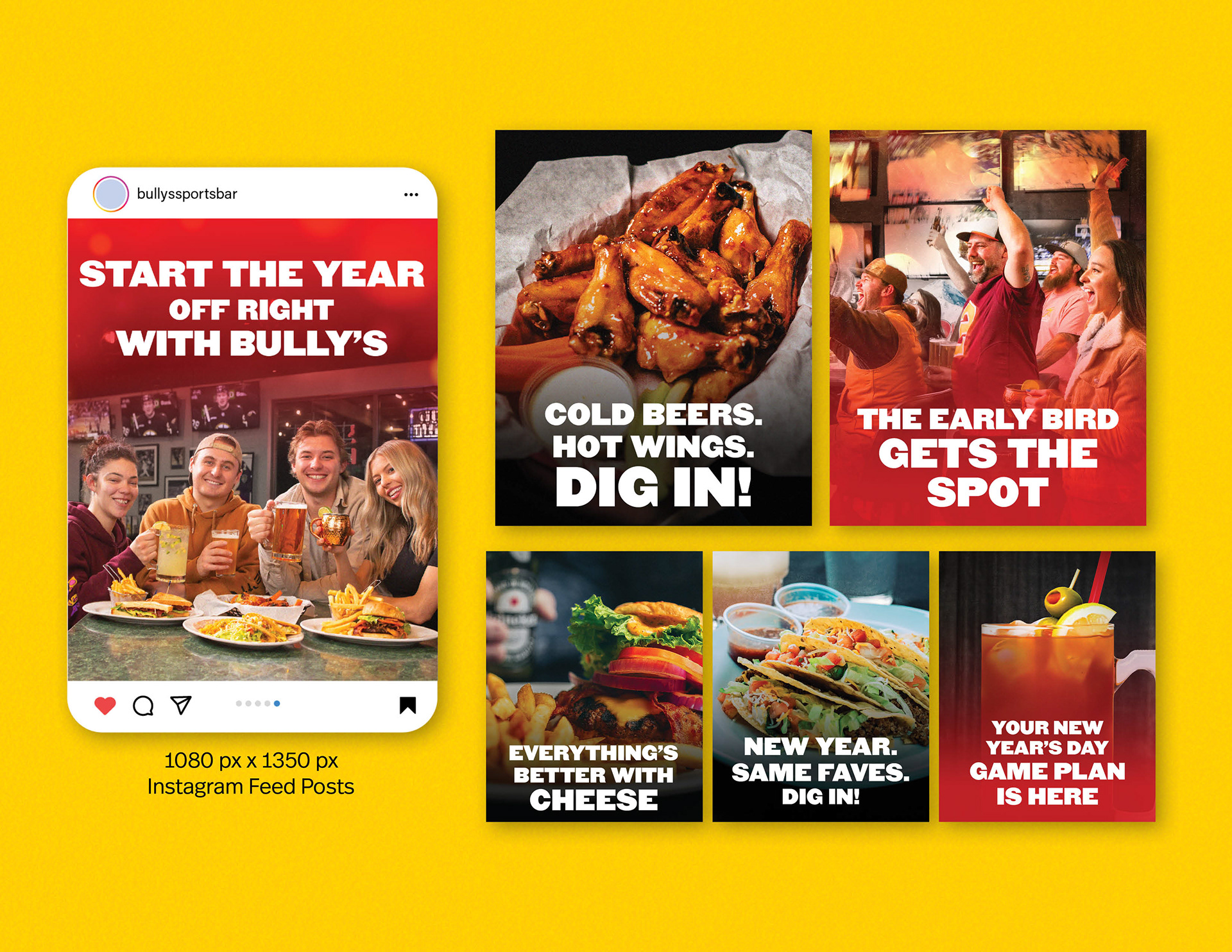 Bully's Sports Bar Instagram Feed Posts