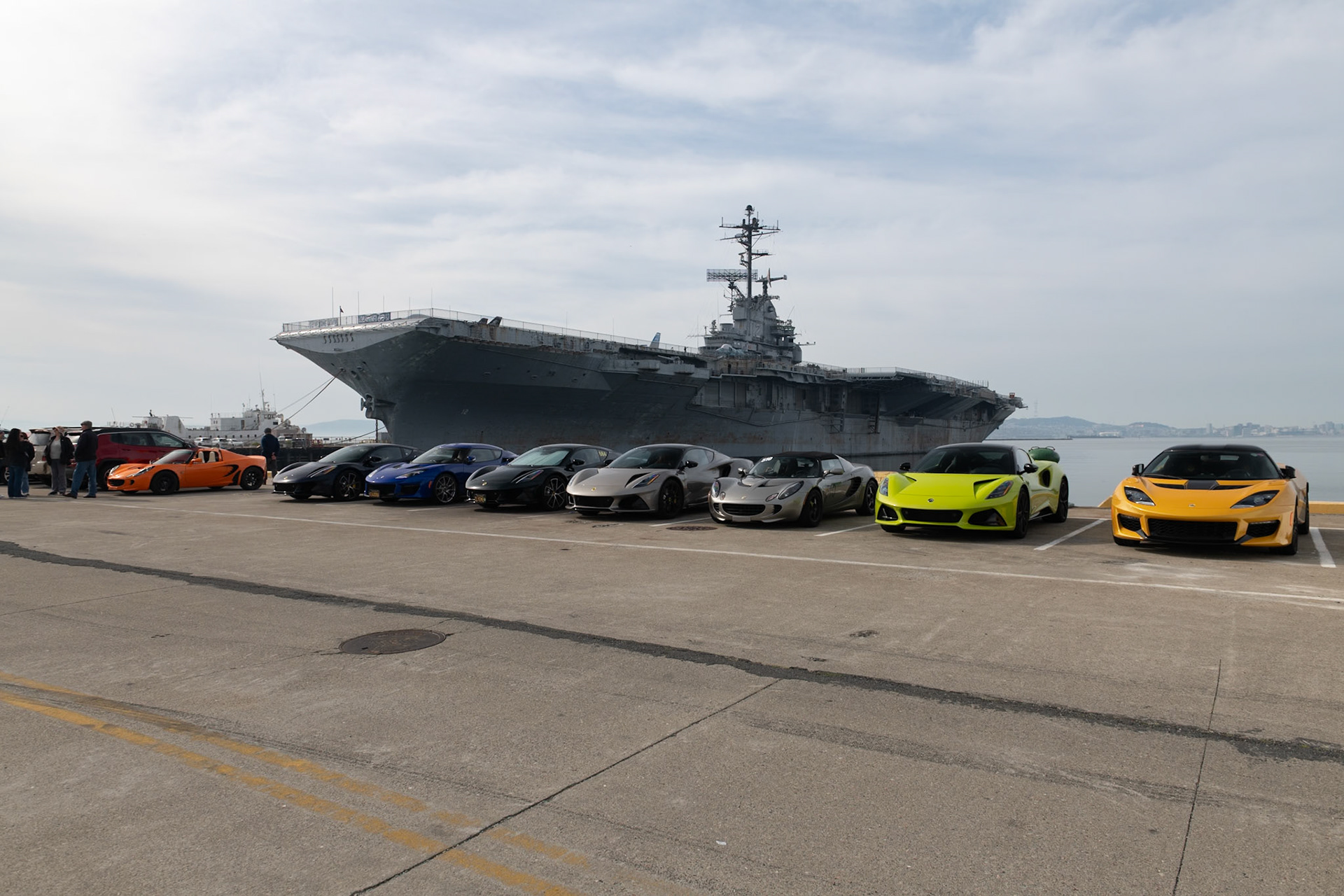 Lotus cars at USS Hornet