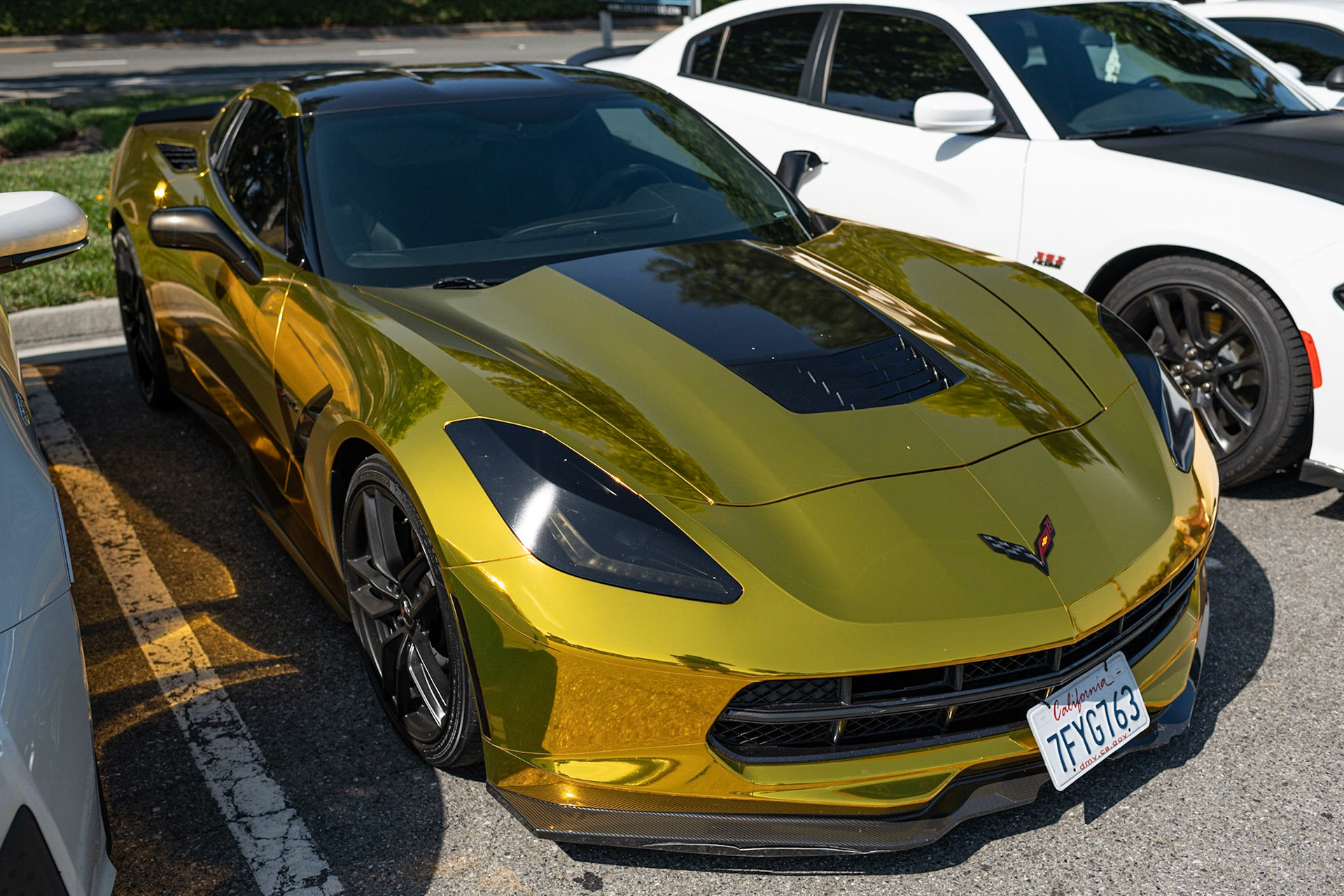 Chevrolet Corvette in gold wrap
