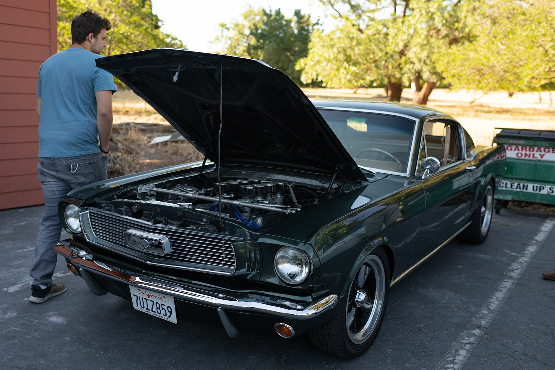 Ford Mustang with V8 race engine conversion