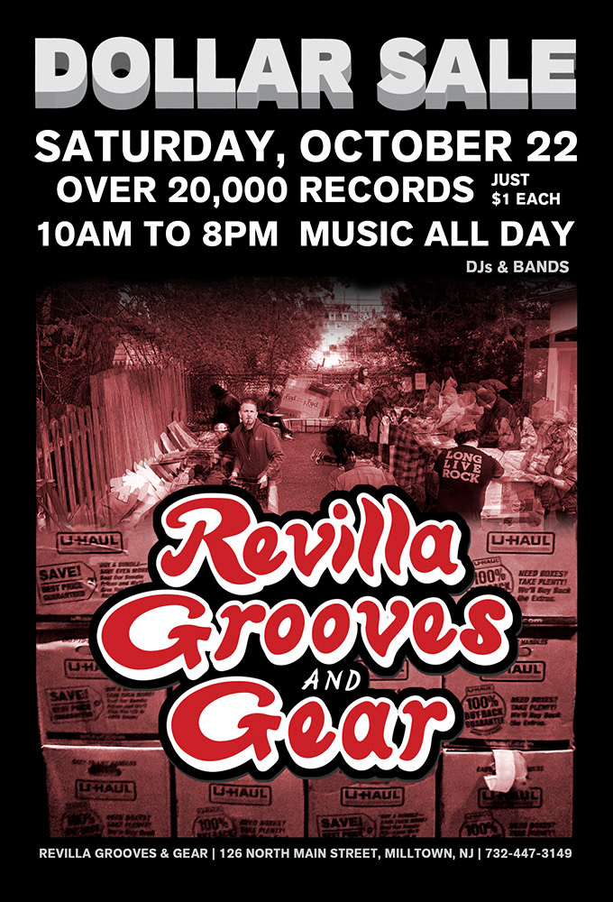 Revilla Grooves - Dollar Sale Postcard Front
