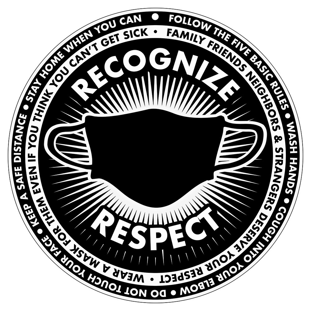 Respect The Mask - Black and White version