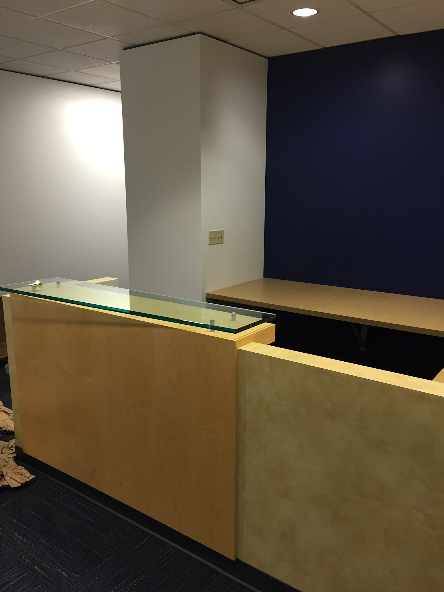 Reception under construction