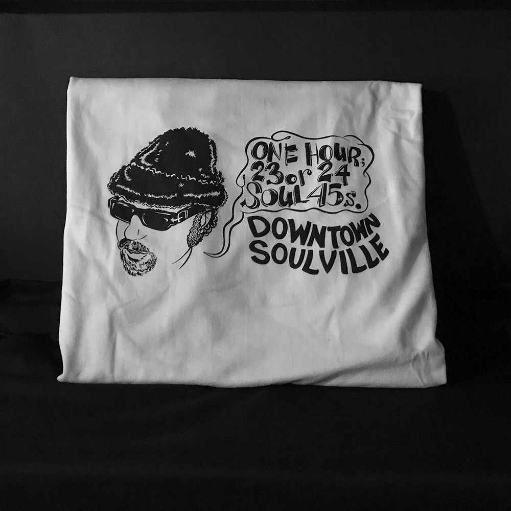 Downtown Soulville with Mr. Fine Wine t-shirt front design
