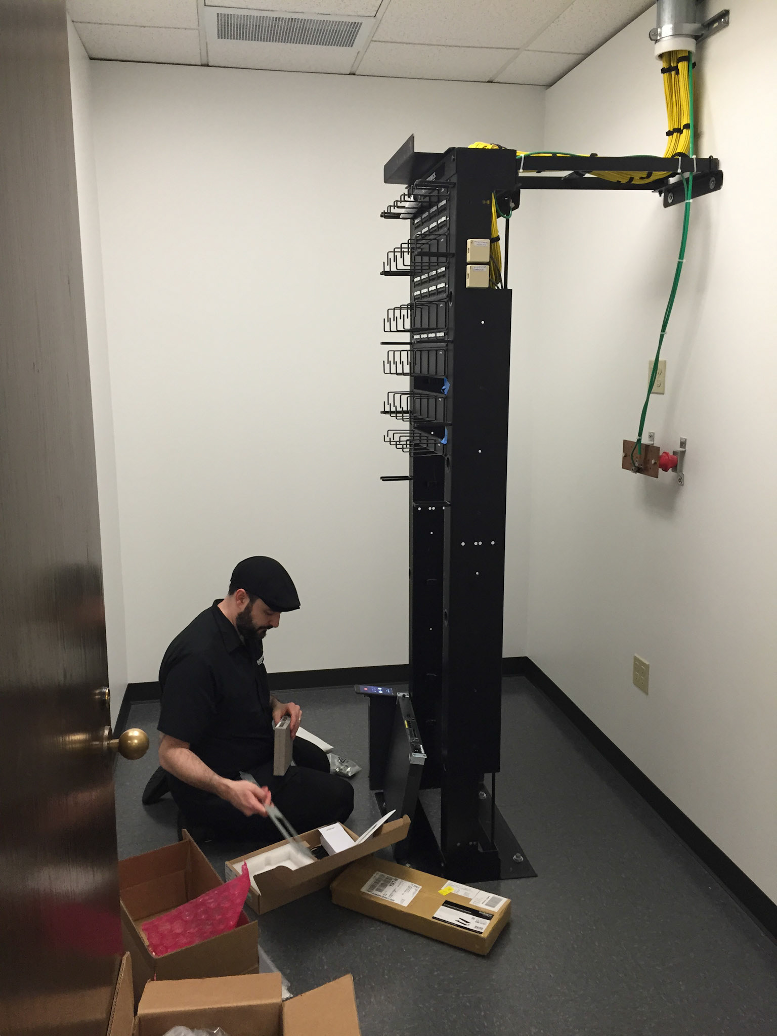 Carlos making the office operational