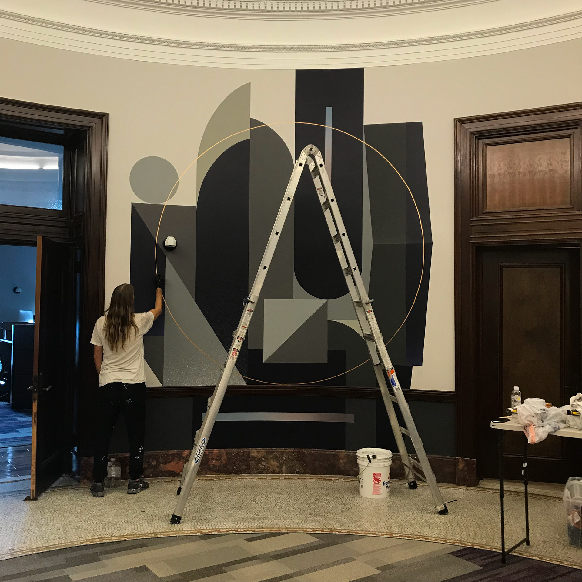 Rubin415 completing mural
