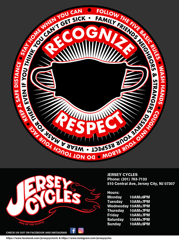 Jersey Cycles - Jersey City, NJ - Respect The Mask