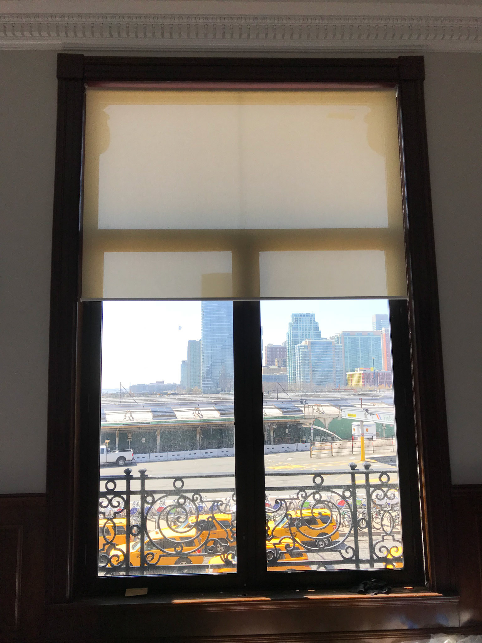 Window with existing pull shade