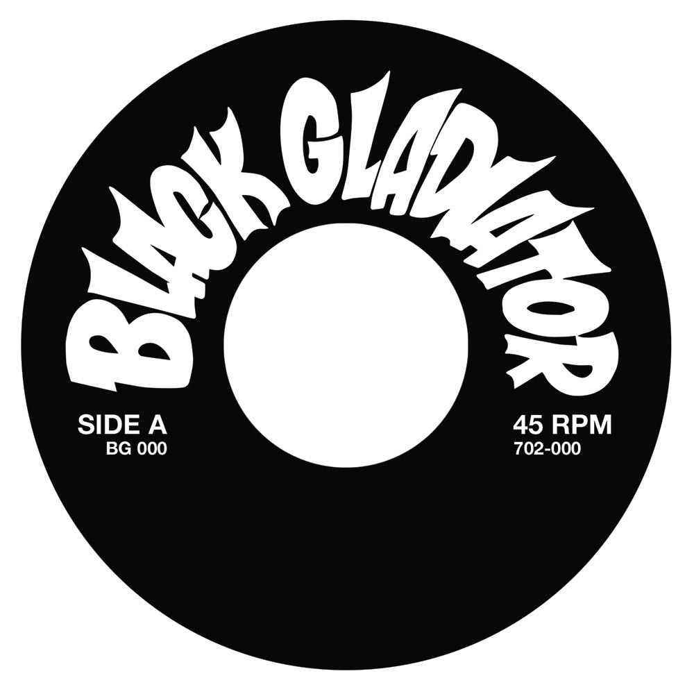 Black Gladiator - 7-inch Label Design