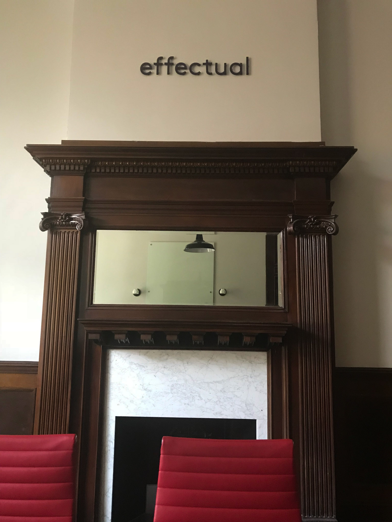 Conference room with branding
