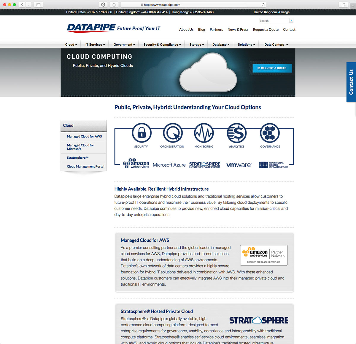 Datapipe Website