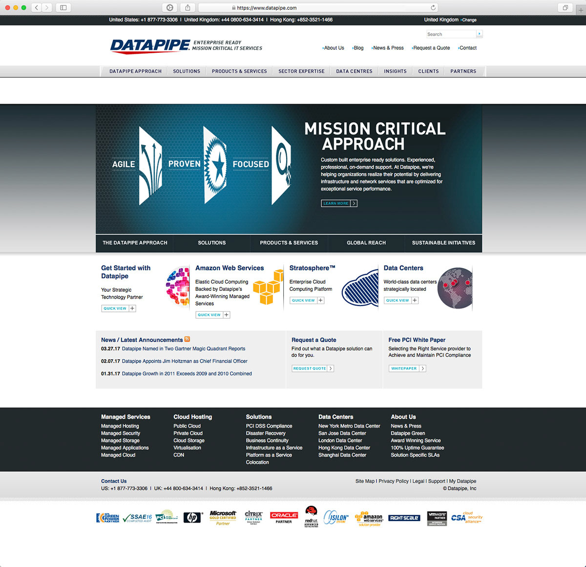 Datapipe Website