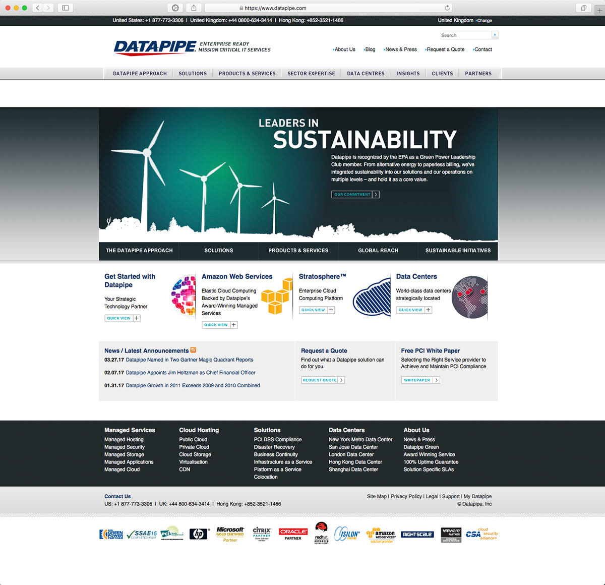 Datapipe Website