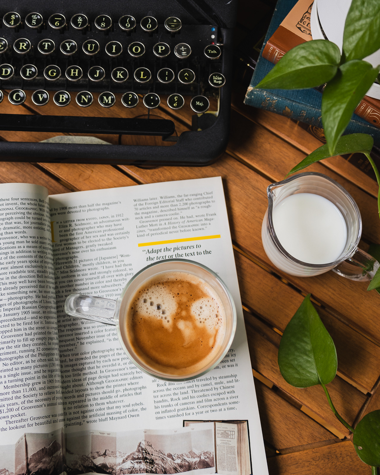 Coffee mug on a magazine for a product photoshoot