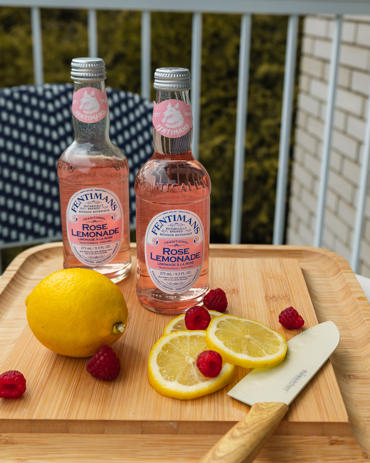 Product photo pf two bottles of pink lemonade
