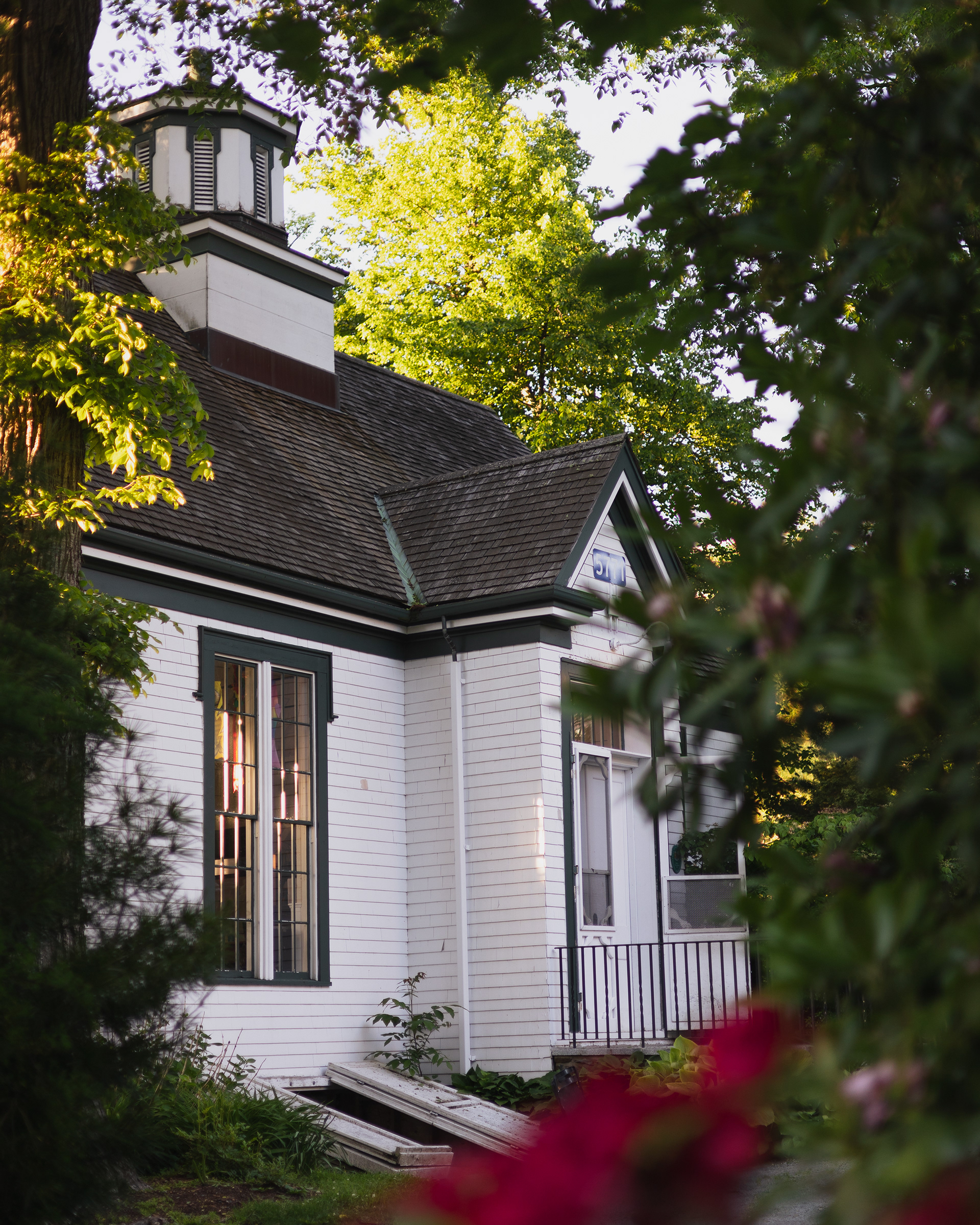 White and green building in Halifax Public Gardens, Nova Scotia