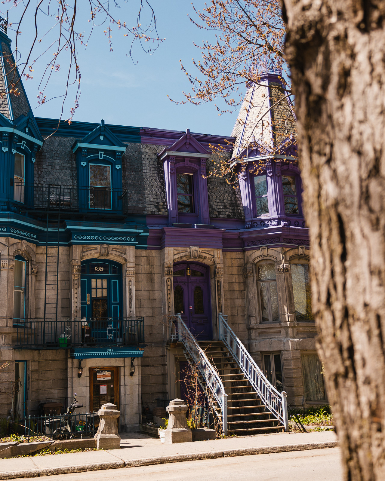 Victorian houses in Square St-Louis, Montreal