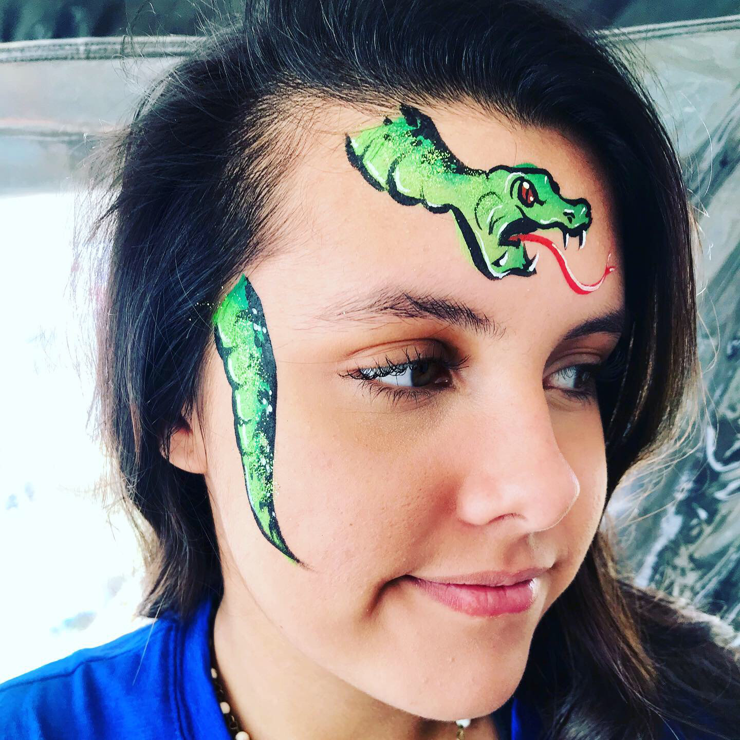 Snake Eye Face Painting and Makeup 