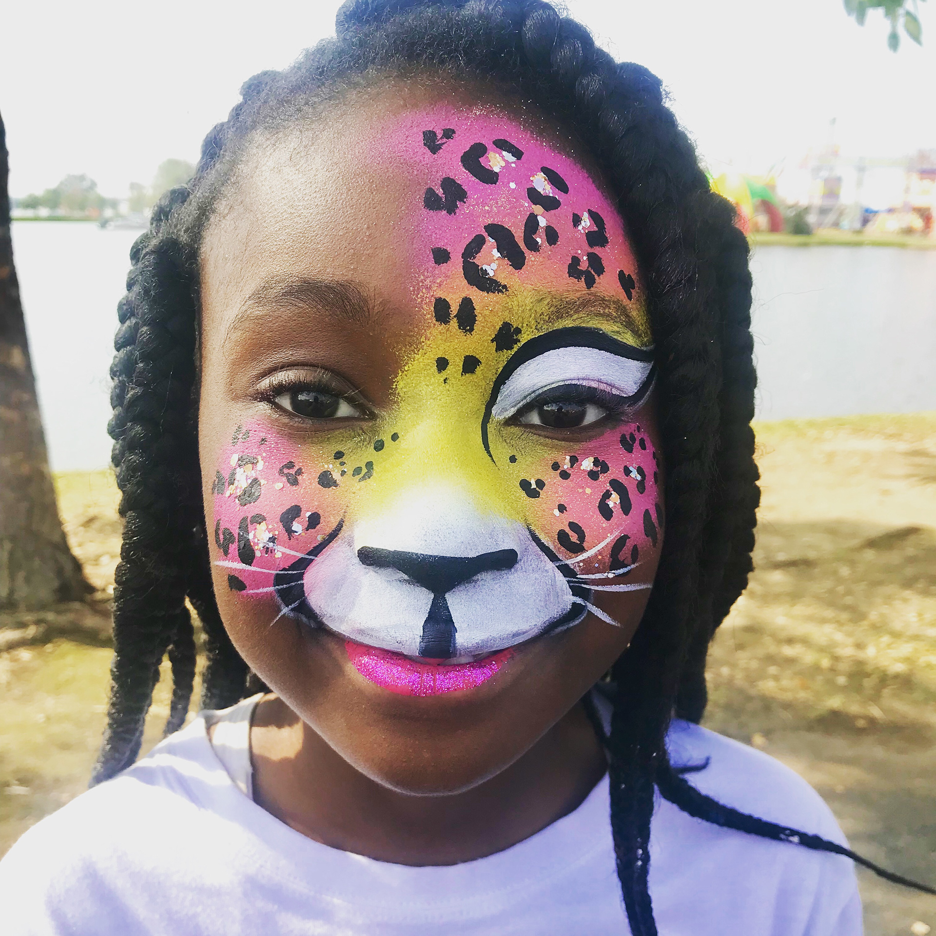 boy cat face painting