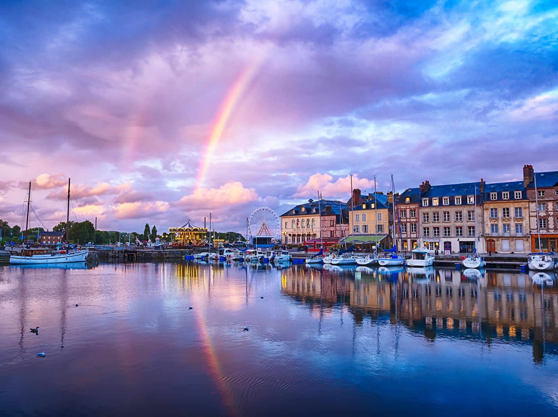 Arc-en-ciel sur le port de Honfleur