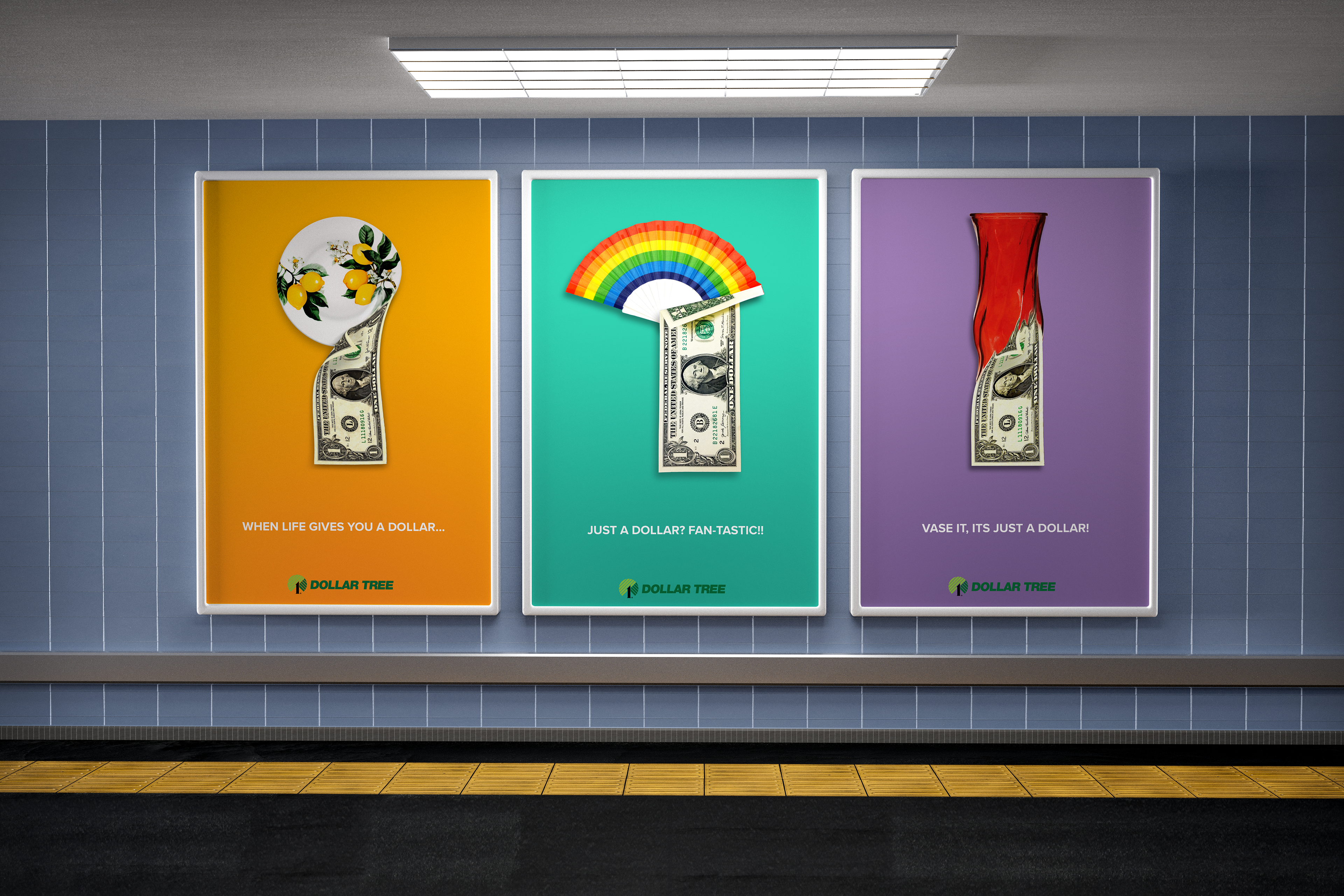 Dollar Tree Ads / Medium: Illustrator, Photoshop / Communication Design / 2020