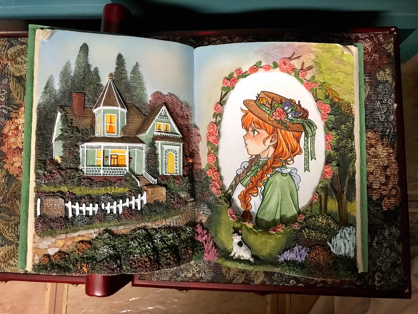Anne Of Green Gables Illustration In Frame | Medium: Pencil, watercolor, color pencil