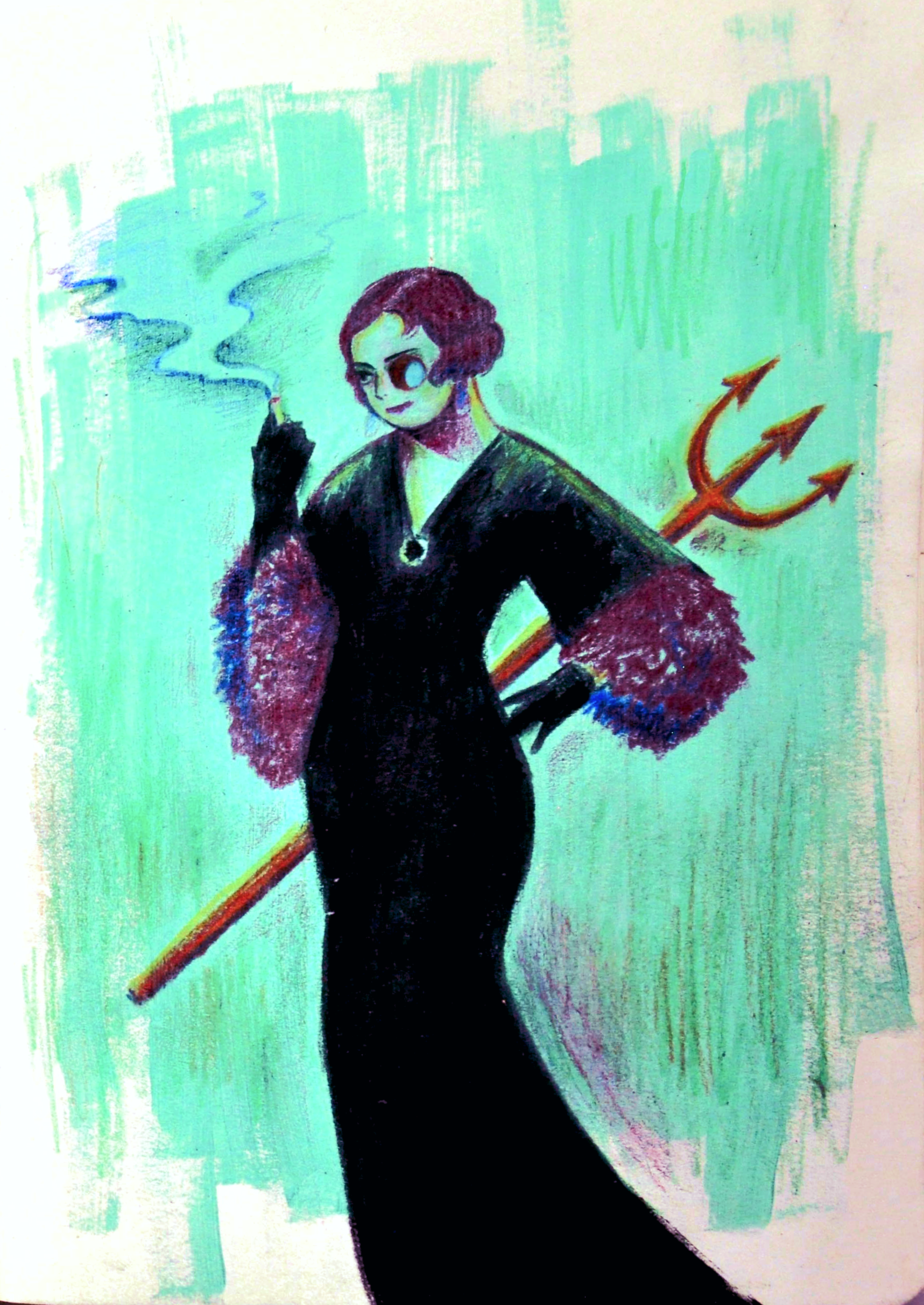 Medium: Pencil, acrylic paint, color pencil