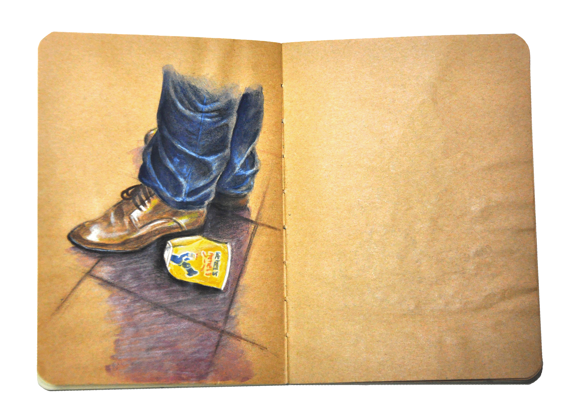 Study In The Train Station Sketchbook Drawing | Medium: Pencil, watercolor, Color Pencil / 2018