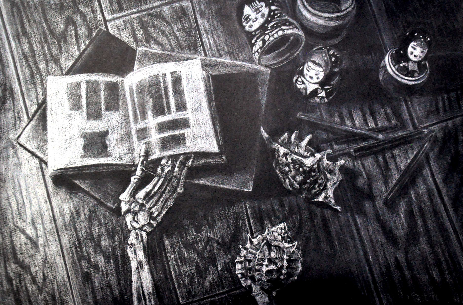 Portfolio Piece | Medium: White Chalk On Black Paper / 2018