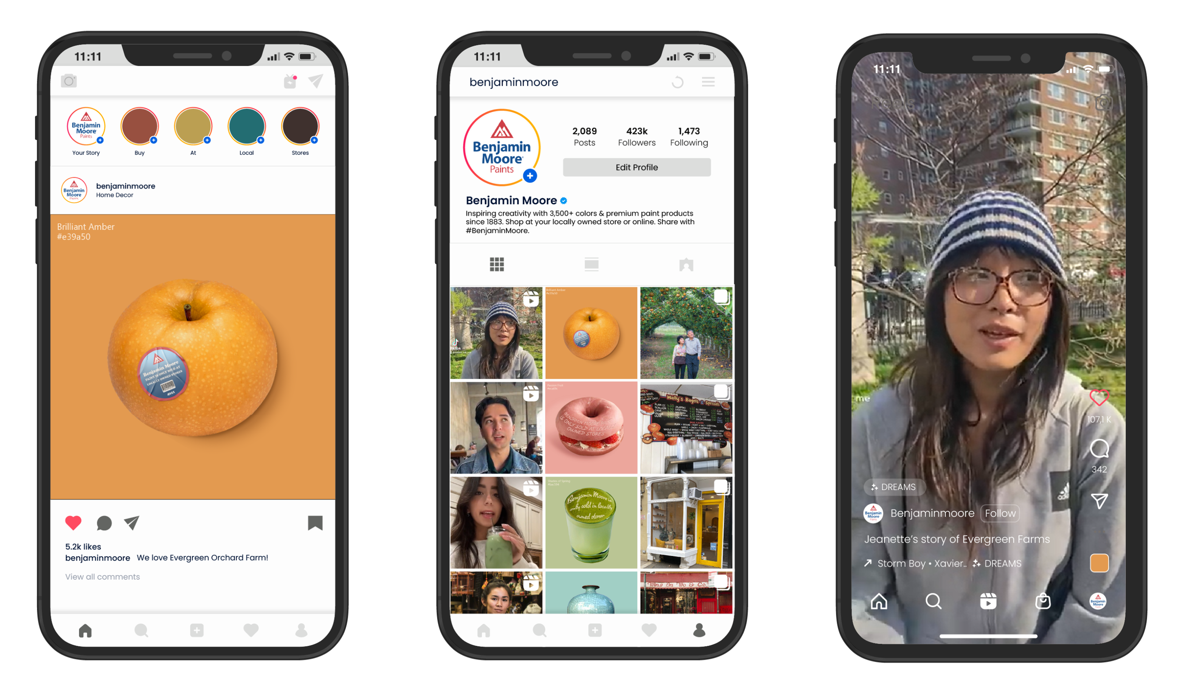 Benjamin Moore Social media Look