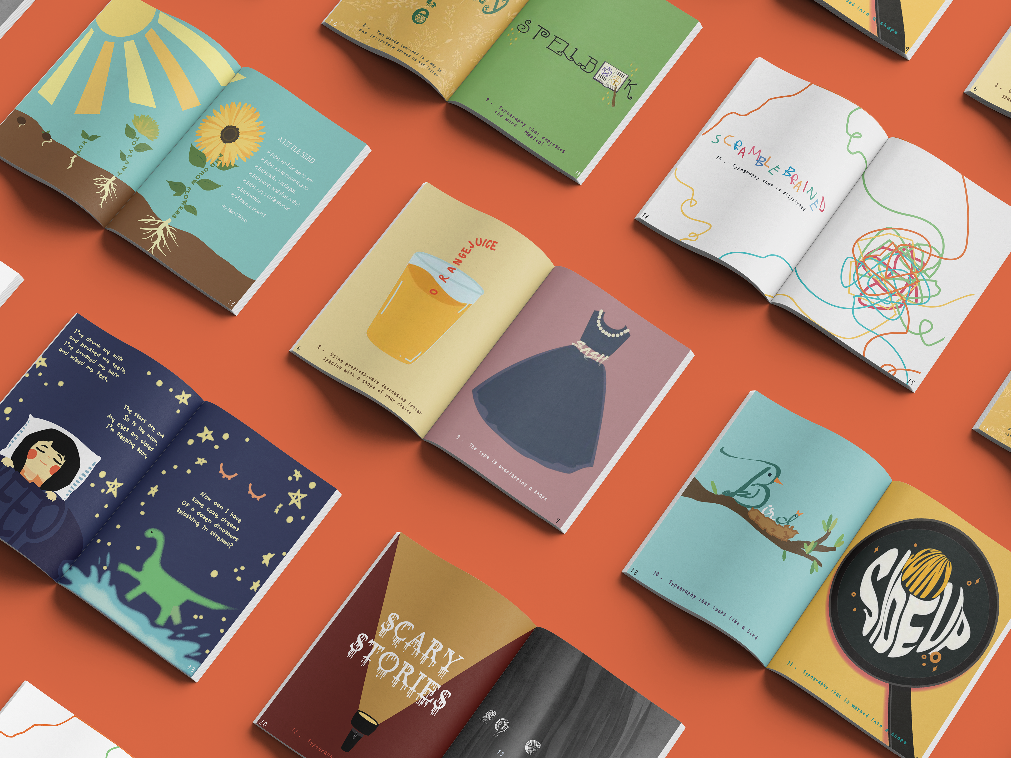 Typography Project - "Typography For Kids" / Medium: Illustrator / Communication Design / 2021