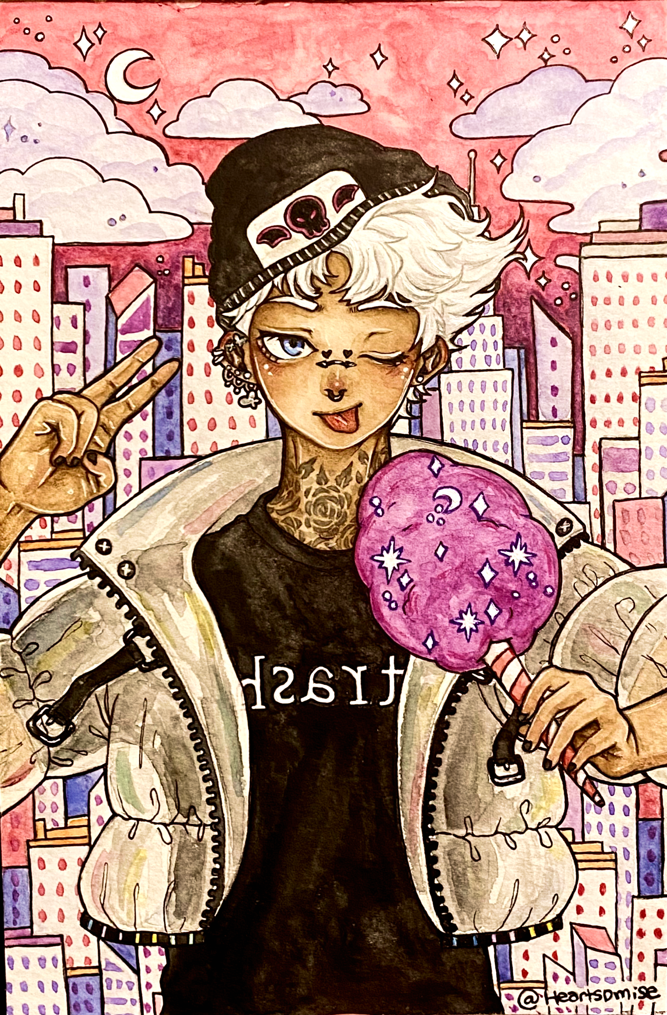 A Gift For A Friend | Medium: Pencil, watercolor, ink, Photoshop