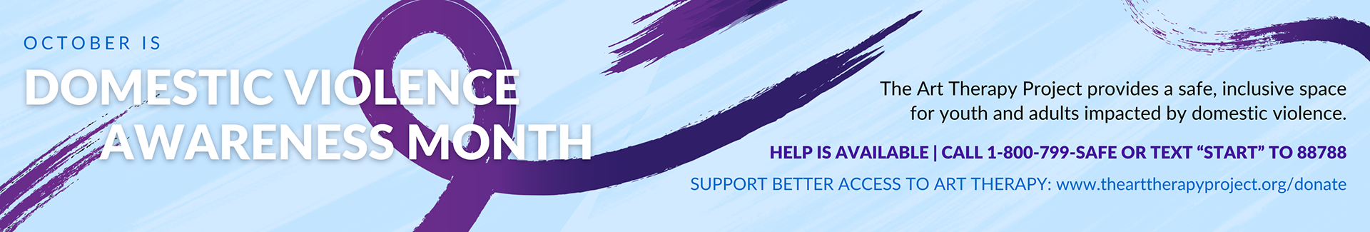 Domestic Violence Awareness Month Long Banner