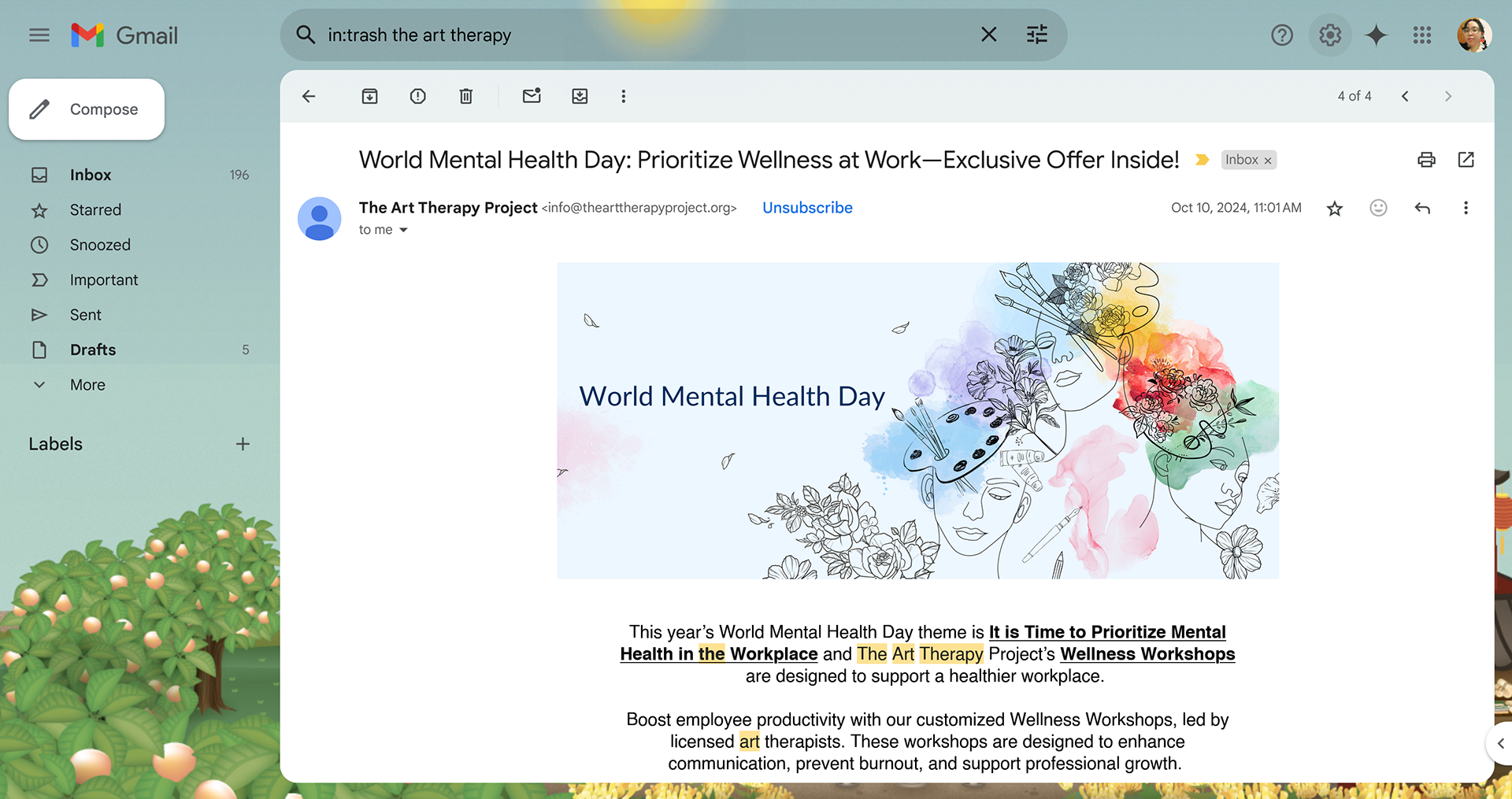 World Mental Health Day Desktop View Email Newsletter