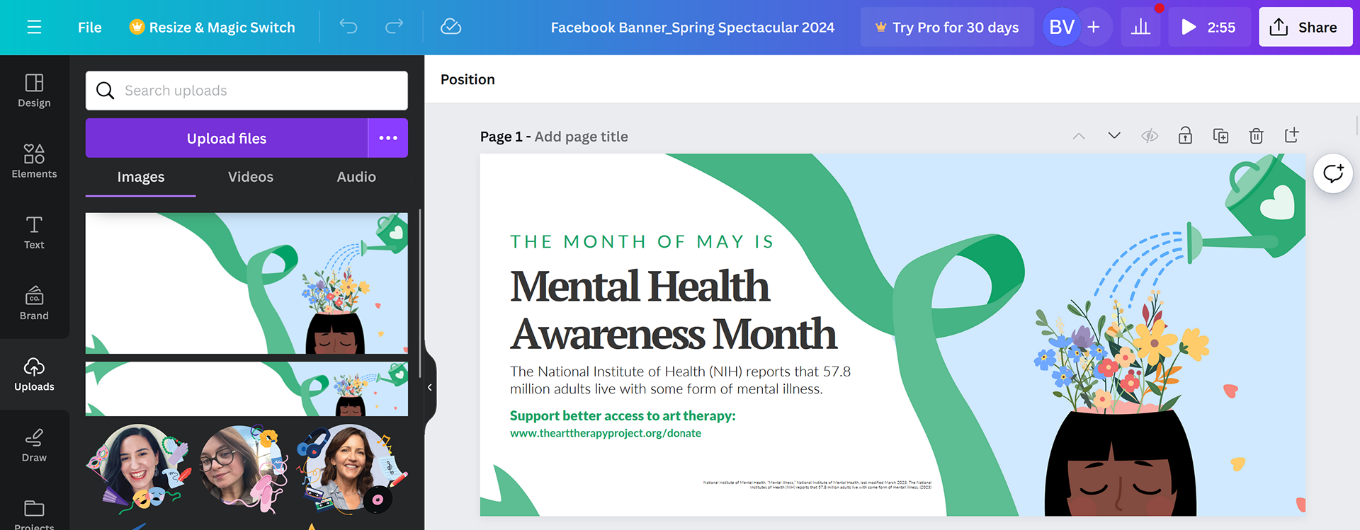 Canva Page Layout With Type
