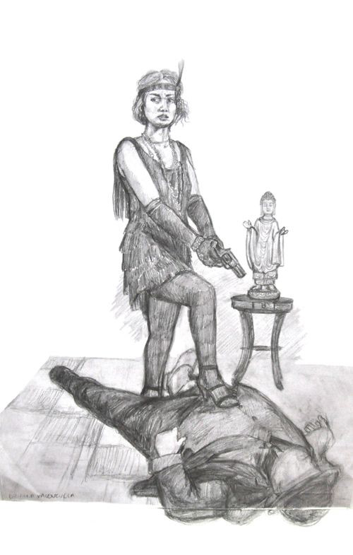 1920s Murder Scene Model Anatomy Study | Medium: Pencil On Paper / Illustration / 2019