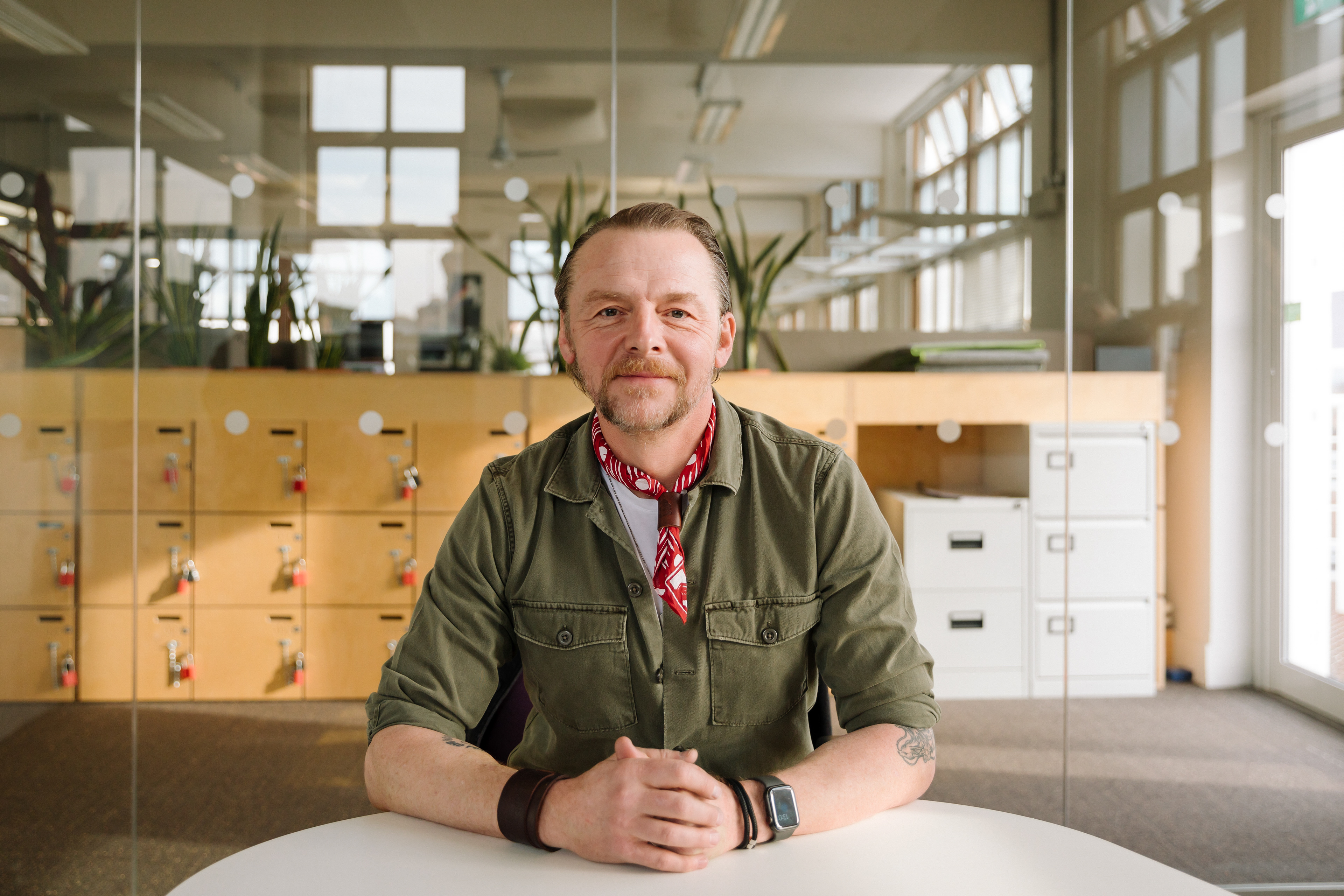Simon Pegg at the Greenpeace UK Office