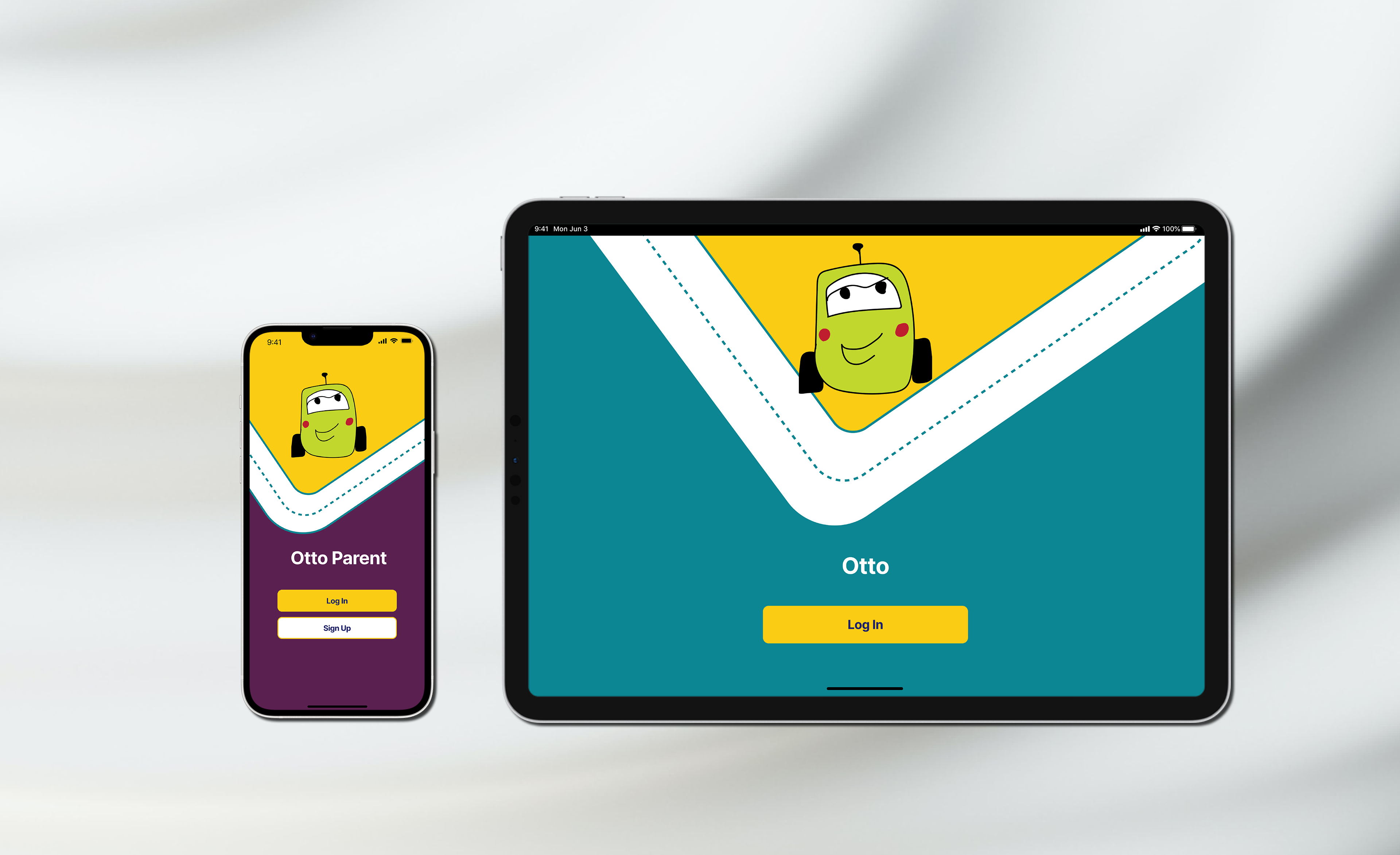 Otto phone and ipad application home screens