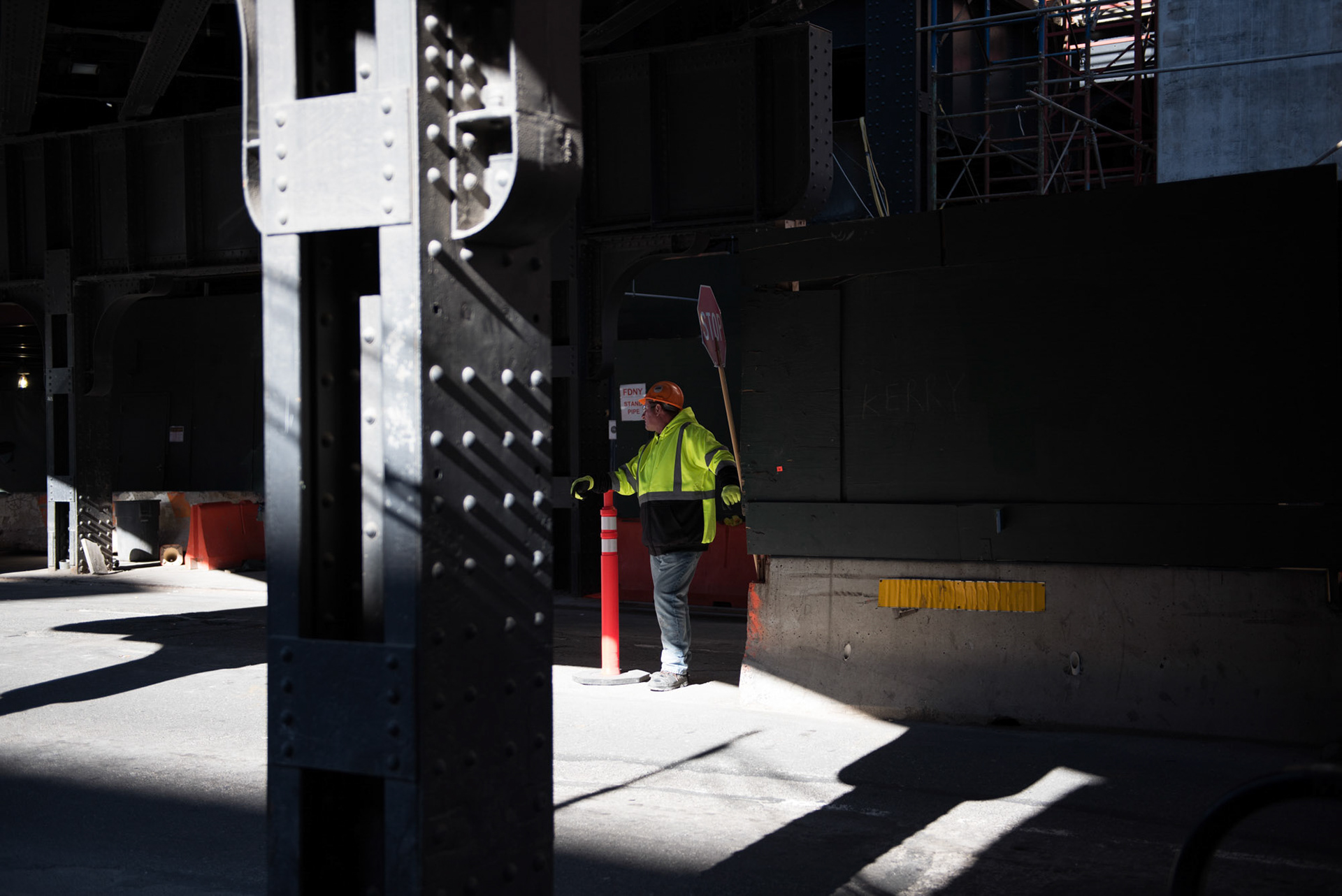 Workman in New York Light