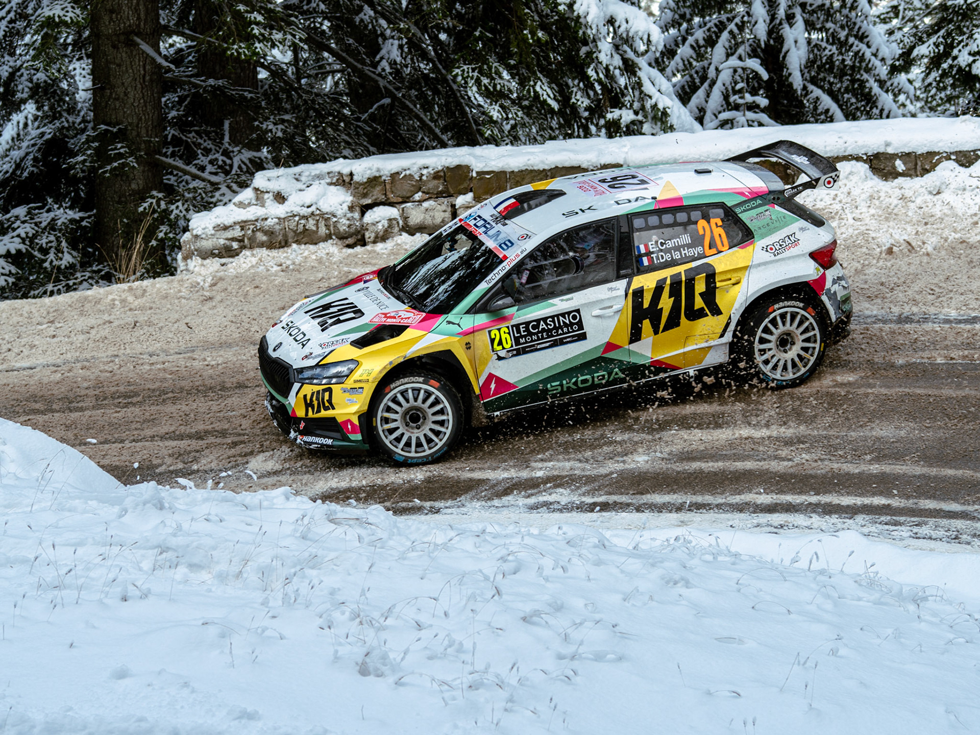 E. Camilli - Skoda Fabia RS Rally 2 - Rallye Monte-Carlo WRC - Col du Turini