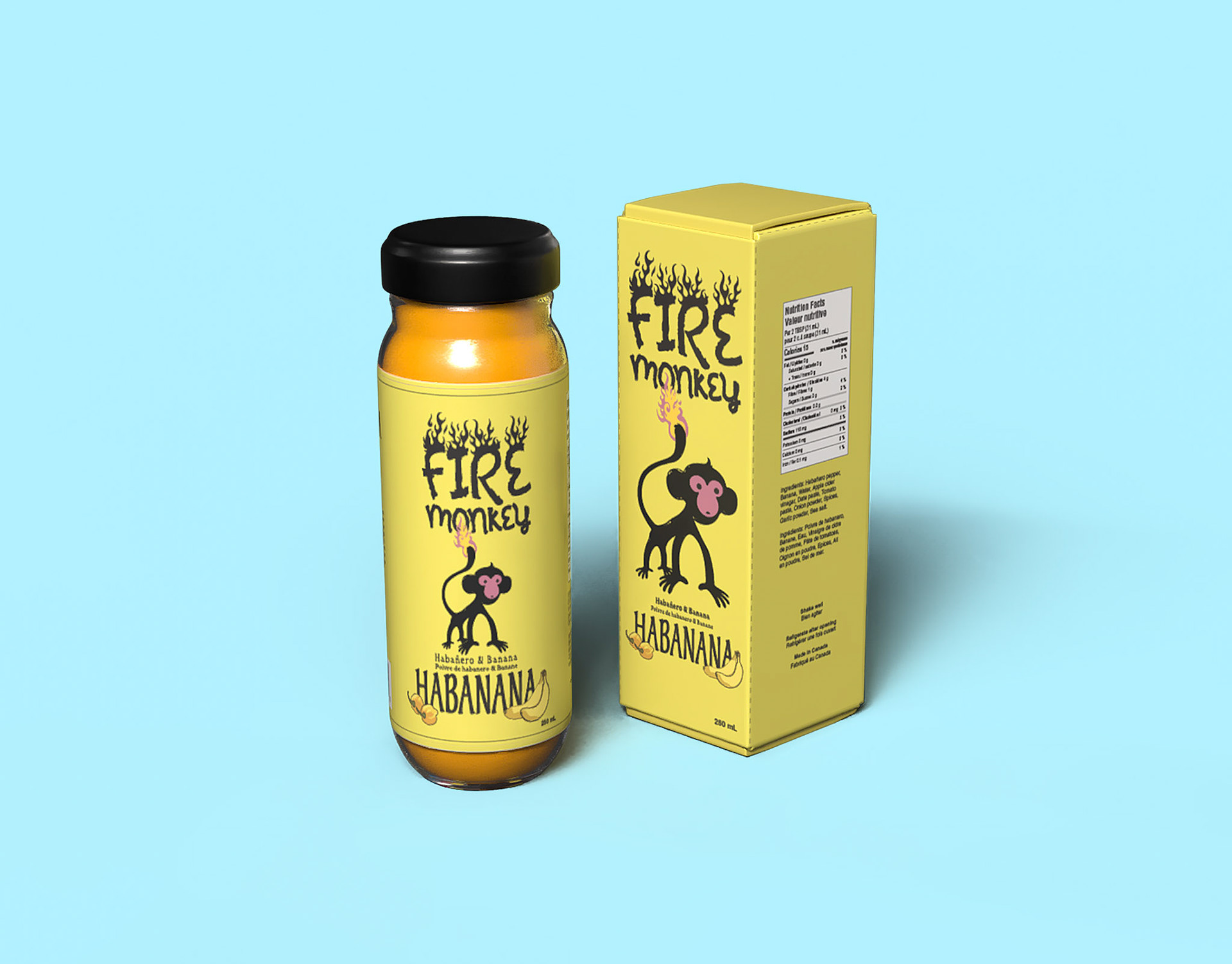 Fire Monkey Habanana Bottle & Box