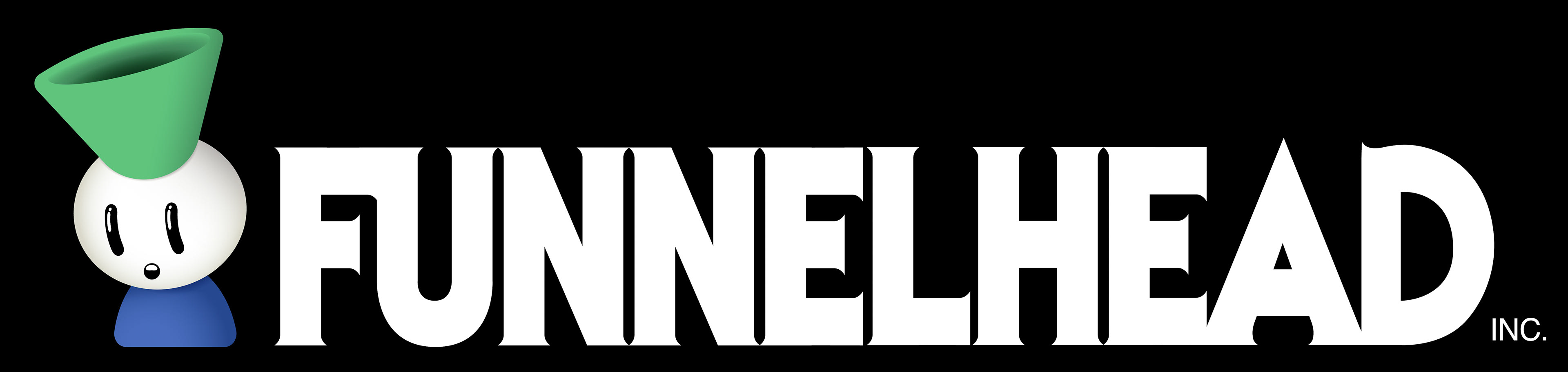Funnelhead Logo Long on Black