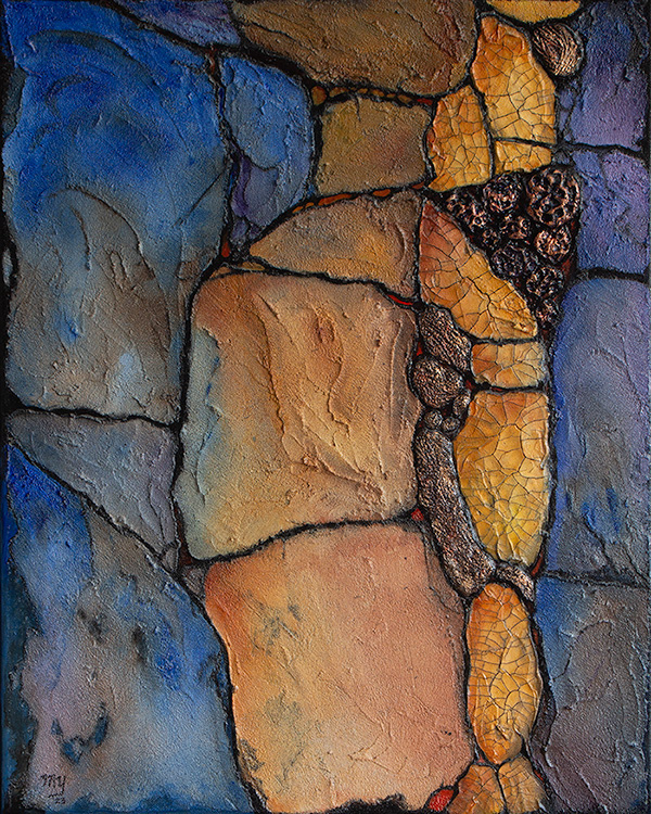 MOTHER LODE - Mixed Media Acrylic Abstract  by Maribel Young