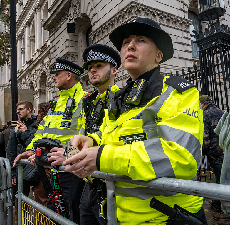Police at Protest Rally 3