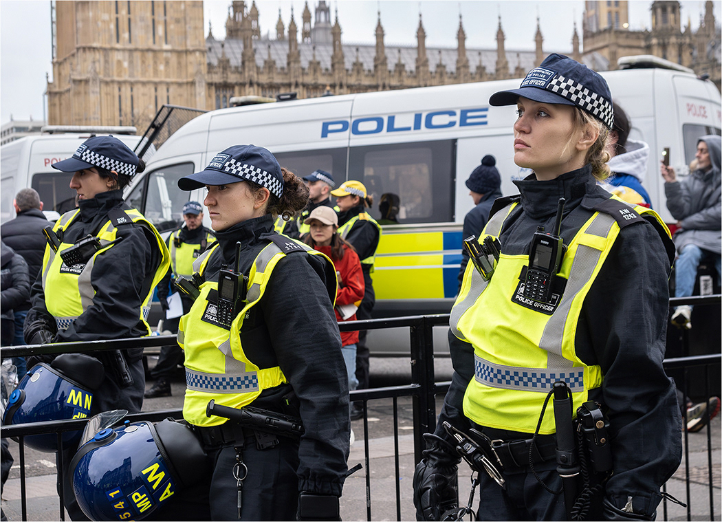 Police at Protest Rally 1