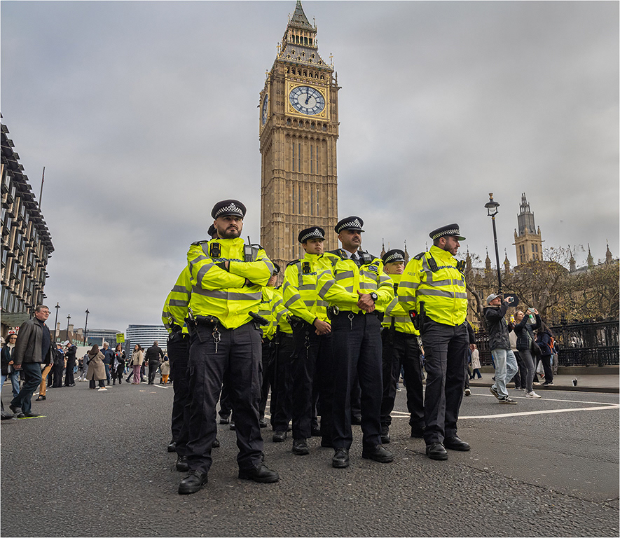 Police at Protest Rally 4