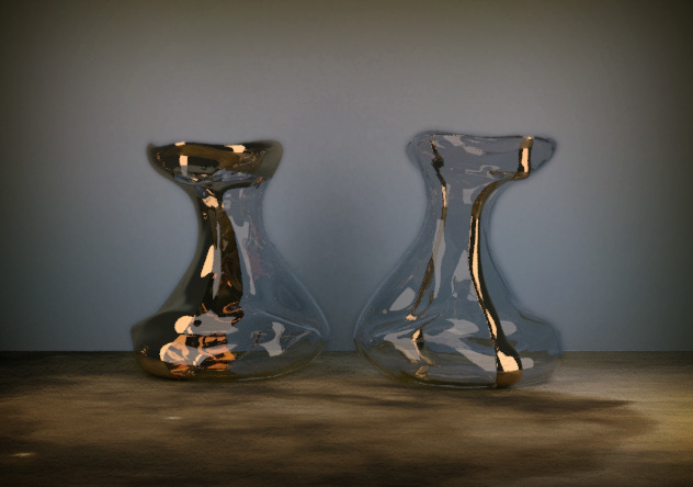 Glass and gold wine decanters